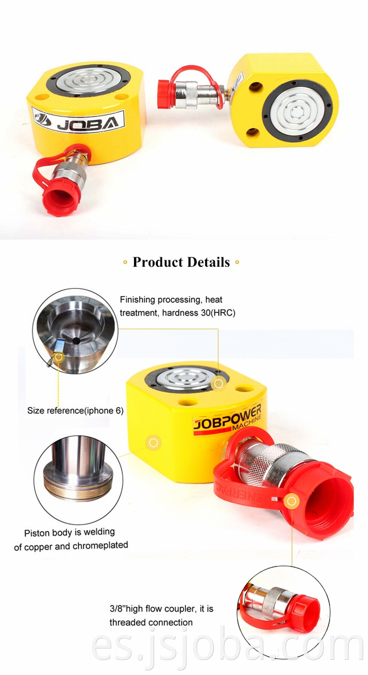 Single Acting Spring Retraction China Cilindros hidráulicos Jacks hidráulicos